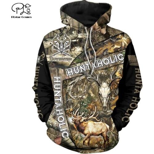 PLstar Cosmos Camo Bow Deer Hunting Animal Hunter Pullover NewFashion Long sleeve Unisex 3DPrint Zip/Hoodie/Sweatshirt/Jacket 23