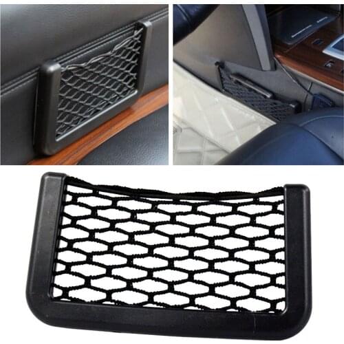 Universal Black Auto Car Seat Side Back Storage Mesh Net Bag Organizer