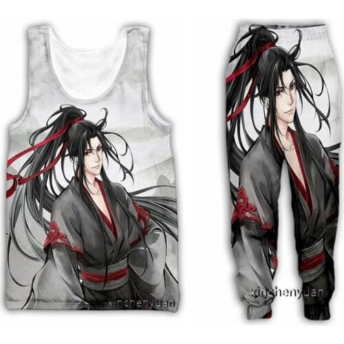 Xinchenyuan New Men/Women 3D Printed Mo Dao Zu Shi Casual Clothing Fashion Streetwear Men Loose Sporting Vest and Pants K03