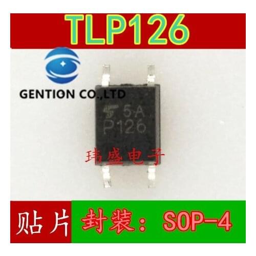 10PCS Photoelectric coupler TLP126 SOP-4 ac input light coupling P126 in stock 100% new and original