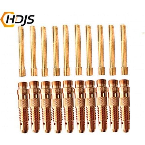 20 pieces WP17/18/26 argon arc welding gun connector Tungsten needle connector guide body copper clip