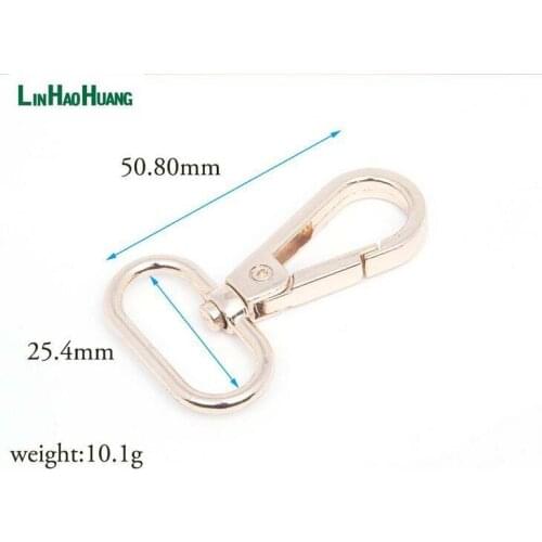 50pcs/lot 25mm 1inch Alloy Swivel Clasps Snap Key Hooks DIY Key Chain Ring Nickle/Gold Free Shipping 2016111103