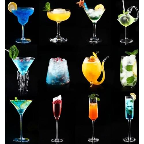 Cocktail Martini Glass barware Cup Ice Cream Cups Drinkware Beer Milk-shake Juice Glasses
