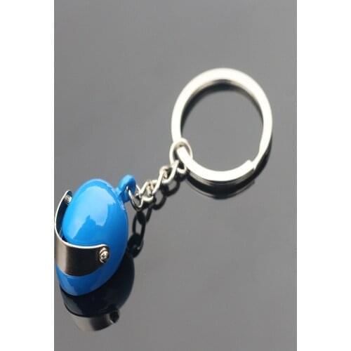 Creative Motorcycle Bicycle Helmet Key Chain Ring Keychain Keyring Key Fob Pendant Xmas Christmas Women Mens Gift Toy