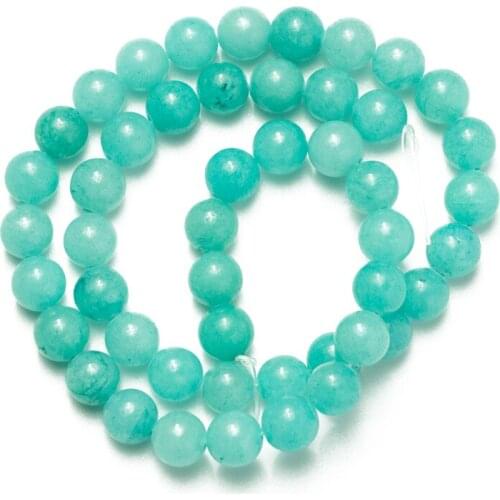 Wholesale Green Amazonite Jades Natural Stone Beads Round Loose Beads 4 6 8 10 12mm DIY Bracelet Necklace Jewelry Accessories