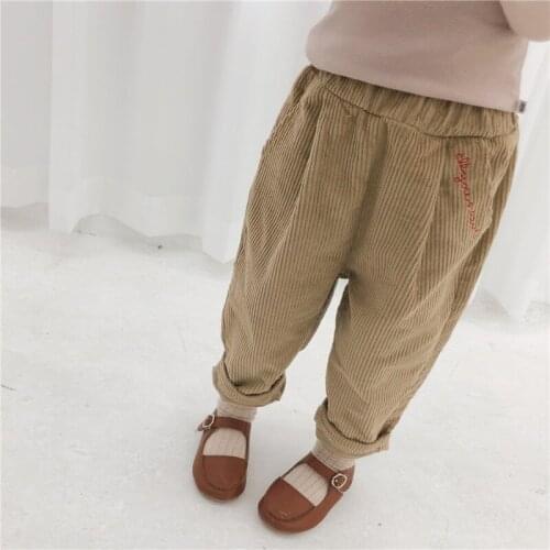 Spring Autumn Baby Girs Pants Casual Korean Corduroy Toddler Baby Trousers High Quality Kids Pants Girls Harem Pants 1 2 3 4 5 Y