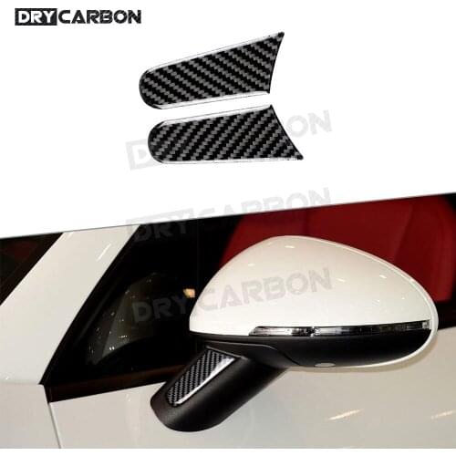 For Porsche Macan 2015-2018 Carbon Fiber Door Side Rearview Mirror Handle Trim Cover 3D Stickers Car Accessories