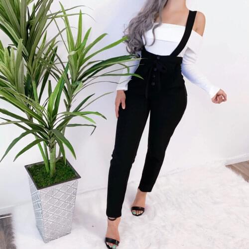 Elegant Womens Adjustable Strap Sleeveless solid color Loose Baggy Belted Overalls Romper Jumpsuit with Belt