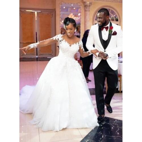 GOHYPDUG Long Sleeve Wedding Dresses