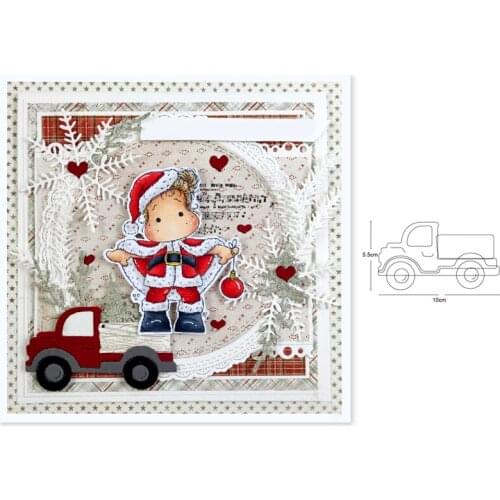 Truck 10*5.5cm Metal Cutting Dies DIY Scrapbooking Paper Cards Stencil Embossing Decorative Craft die new 2020