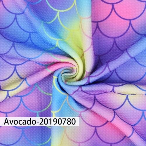 Huangtao Diy 50X150cm Brand Color Fish Scales Cartoon Character Pattern Custom Liverpool Bullet Fabric No MOQ Polyester Fabric