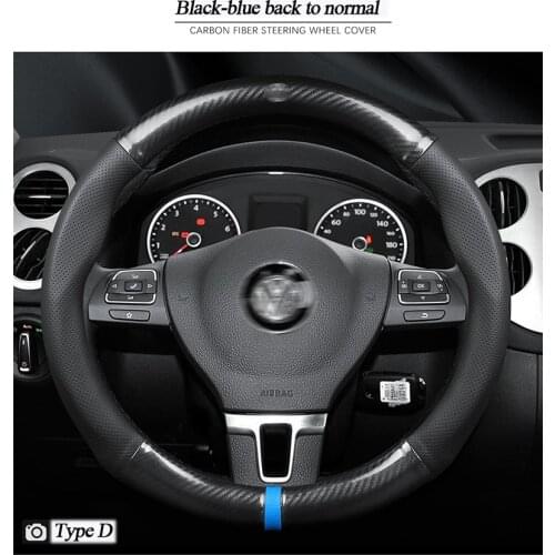 Steering wheel cover set for Volkswagen Passat Magotan CC Sagitar Tourang Lavida Lingdu carbon fiber Car Shell car accessories