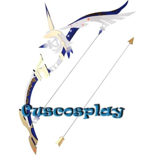 Genshin Impact Fischl Amos' Bow and Arrow Prop Ganyu Amber/Ajax/Tartaglia Cosplay Props Replica Weapons for Halloween Christmas
