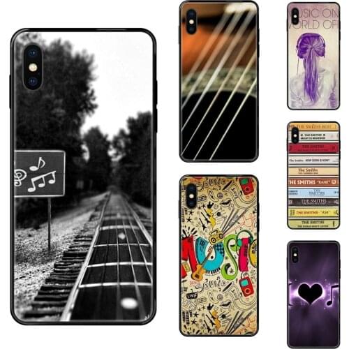 For Galaxy Note 4 8 9 10 20 Plus Pro J6 J7 J8 M30s M80s Ultra J600 J730 J810 Rare Quote Music Is Love Black Soft Tpu Phone Case
