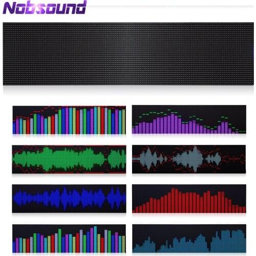 Nobsound Dual MIC/LINE Input Stereo Music Spectrum Sound Level Meter Dot Matrix High-precision Audio Analyzer
