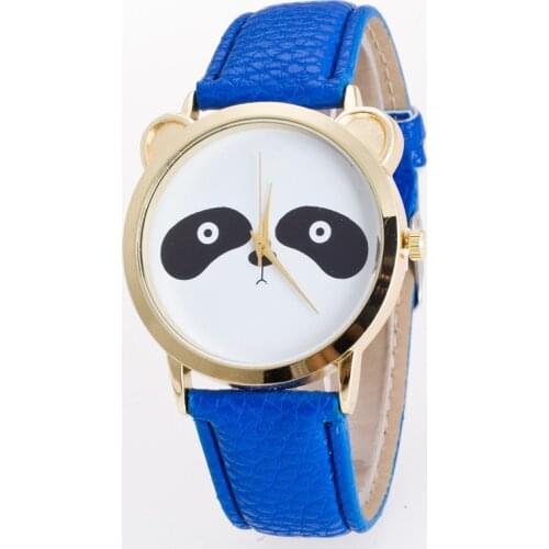 2021 new fashion casual panda animal watch Korean couple quartz watch students send gifts to each other