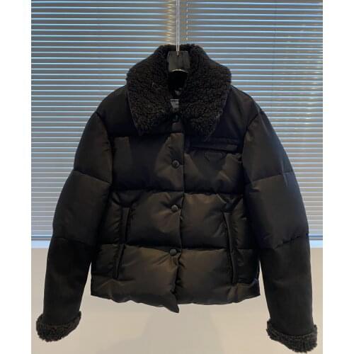 New autumn and Winter PRA sleeve-fitted deerskin down jacket with wool grain down jacket, high order version, detachable collar