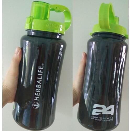Wholesale Price Big Capacity 1000/2000ml Green Cap with handgrip straw type sports food grade plastic adults water bottle