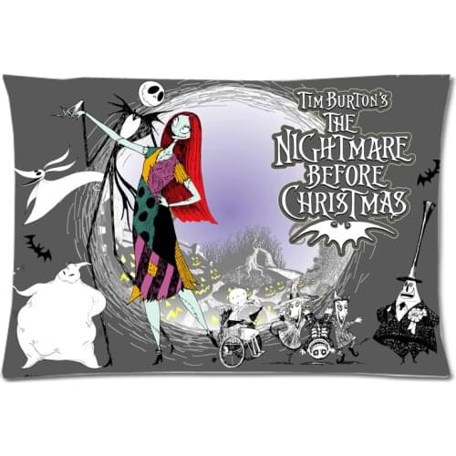 Customized Pillow Case!The Night Before Christmas Pattern Two Side Print Polyester Pillow Cover 20"x30" Rectangle Pillowcase
