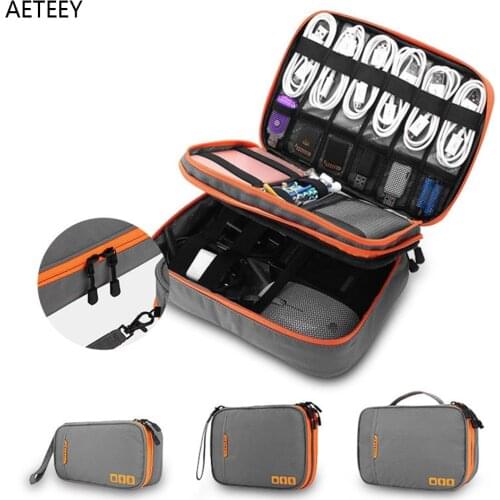 Portable Electronic Accessories Travel Case Cable Organizer Bag for IPad Iwatch Iphone Strap Cable Power USB Flash Drive Charger