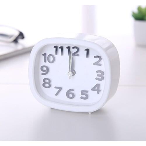 Rectangle Small Bed Compact Travel Quartz Beep Alarm Clock Cute Portable