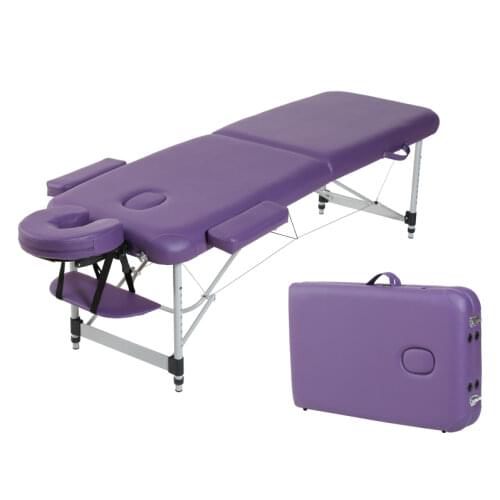 Folding massage bed beauty bed massage therapy moxibustion scraping household portable tattoo aluminum alloy portable mobile