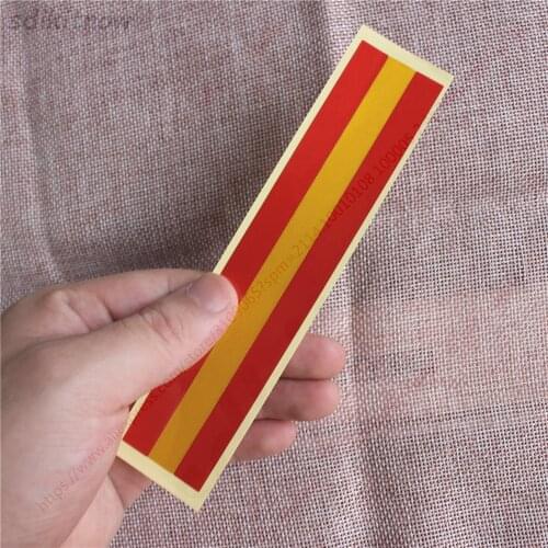 Universal Car Steering Wheel Strip Sticker Spain Nation Flag Decals Styling For BENZ AUDI FORD TOYOTA Renault FIAT VW SEAT Kia