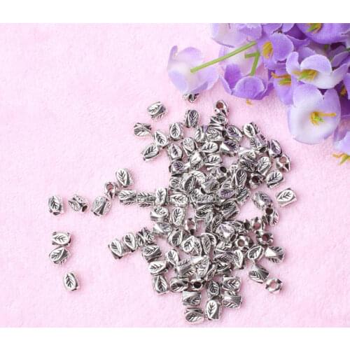 High Quality 100Pcs 5x7mm Column Shape Retro silvering White Tibetan Jewelry Spacers Beads DIY Creative Jewellery Making w2388
