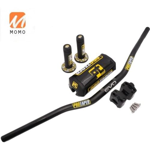 High quality Fits Most Dirt Bikes 28 mm 1 18 Bar Pad Pair Grips Pair Clamps motocycle Handlebar for evo