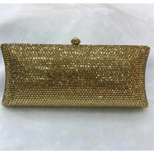 Red Diamond Crystal Women Evening Cocktail Party Clutches Bags Wedding Dress Gold Handbag Purse Bridal Metal Clutch Bag silver