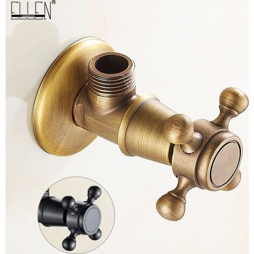1/2" x 1/2"Antiuqe Brass Angle Stop Valve Filling For Faucet and Toilet Triangle Valves Water Stop Faucet Replacement Parts ML98