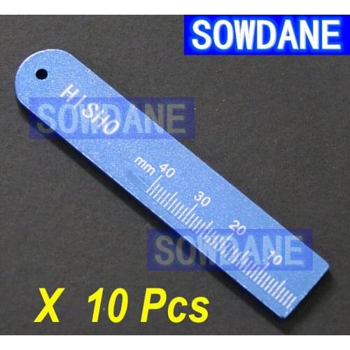 10 Pcs Dental Instruments Endo Rulers Span Measure Scale Endodontic ALUMINIUM (Autoclavable colourfast)