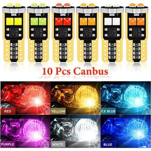 10PCS W5W LED T10 LED t10 W5w led bulbs Canbus led Clearance light bulbs light bulbs in car car goods Car Interior Lights