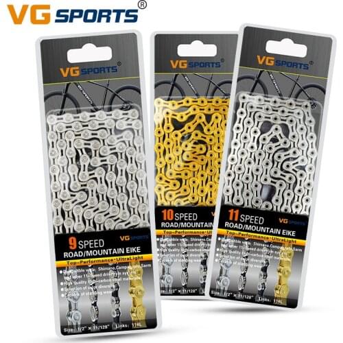 116L bicycle chain 8/9/10/11 speed bicycle chain multi-function bicycle mountain road full hollow half hollow gold chain