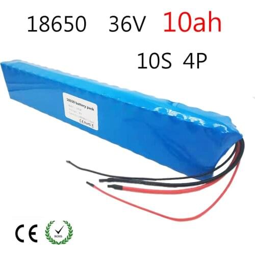 36V 10ah Electric Bicycle Battery Pack 42V 18650 Li-Ion Battery 500W High Power And Capacity 42V Motorcycle Scooter With BMS