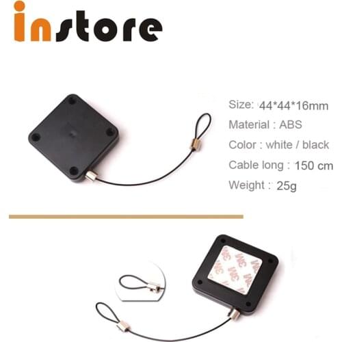 50 Pieces Mechanical Security Recoiler Anti Theft Cable Counter Top, Retractable Pull Box For Merchandise