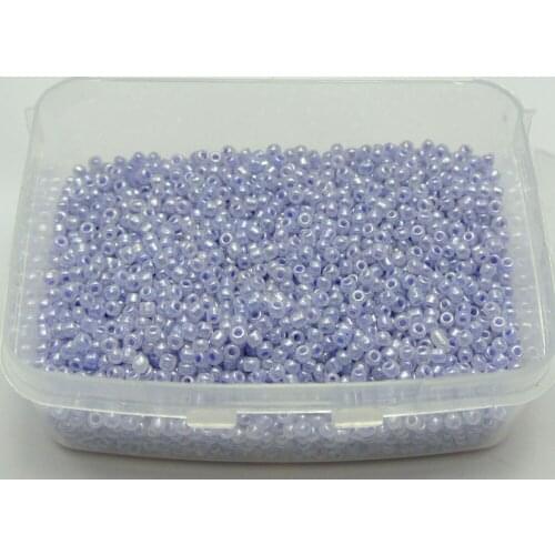 5000 Ceylon Pearl Lilac Purple Glass Seed Beads 2mm (10/0) + Storage Box