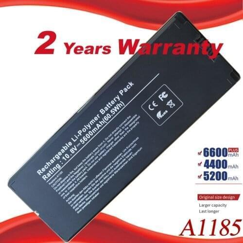 Special Price Battery for Macbook 13" MAC A1185 A1181 MA566FE/A MB881LL/A Black 55Wh free shipping