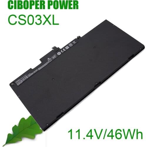 CP Original Battery CS03XL 11.4V 46WH For 740 745 840 850 G3 G4 ZBook 15u G3 G4 mt43 HSTNN-IB6Y HSTNN-DB6U 800513-001 800231-1C1