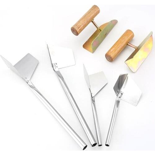 Wooden handle putty knife scraper Drywall Corner shovel Yin Yang Puller for Diatom mud home construction tool