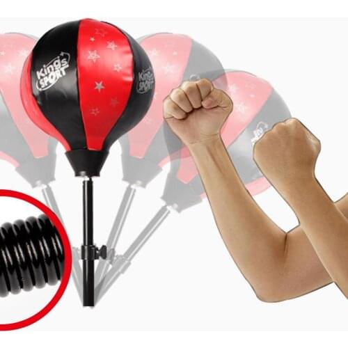 Childrens Boxing Reaction Ball Safe Height Adjustable Taekwondo Training Ball with Gloves Fitness Sports Training Equipment