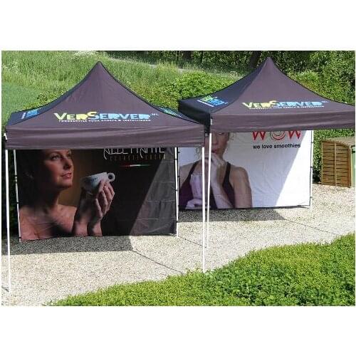 3-4 persons use aluminum tenda for sun-shading, rain-proof, wind-proof, with digital printing customized logos outdoor use