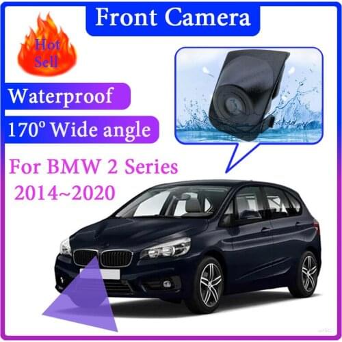 For BMW 2 Series M2 F22 F45 F46 F44 2014~2020 Car LOGO Front Camera Night Vision Wide Angle Degree Embedded Blind Spot Area CAM