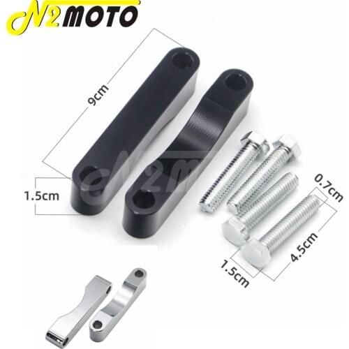 For Harley Touring w/ 5.5"/ 6.5"Wide 21"/30" Wheel 1984-2013 Motorcycle Black/Chrome Aluminum 0.75" / 1.25" Front Fender Spacer