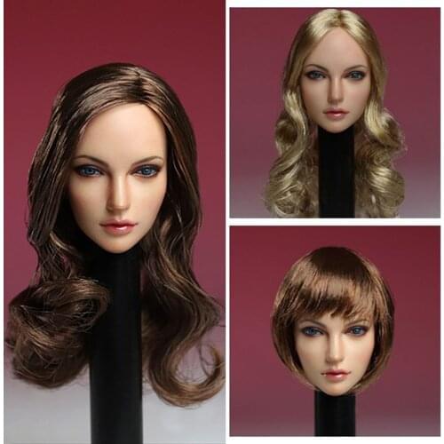 SUPER DUCK SDH005 1/6 European American Beauty Soldier Head Sculpt Fit 12'' PH TBL Action Figure Body