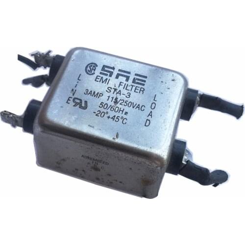 EMI filter noise filter AC 115-250V 50/60HZ 3A for audio decoder amplifeir Second hand free shipping