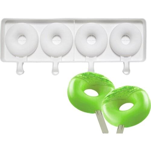4 Cavity Multi Shape Ice Cream Makers Mold DIY Molds Ice Cube Moulds Dessert Molds Tray Popsicle Molds