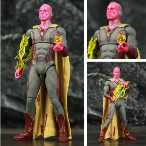 Marvel ZD Toys Vision 7" Action Figure Mind Gem Infinity Stones Avenger Ultron Endgame Legends Doll Model