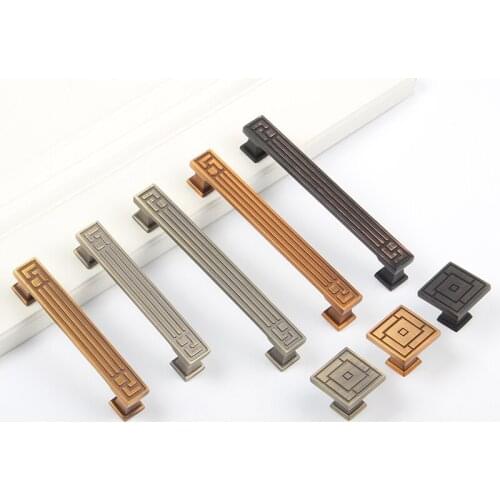 1PCS European Rural Classic Bronze Cabinet Handles and Knobs Wardrobe Drawer Door Pulls Furniture Hardware