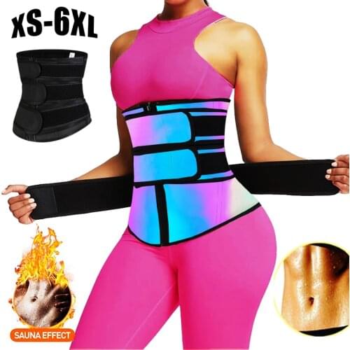 Twinso Latex Waist Trainer Cincher Body Shapers Modeling Belt Slimming Tummy Trimmer Shapewear 3 Strap Long Torso Zipper Girdles
